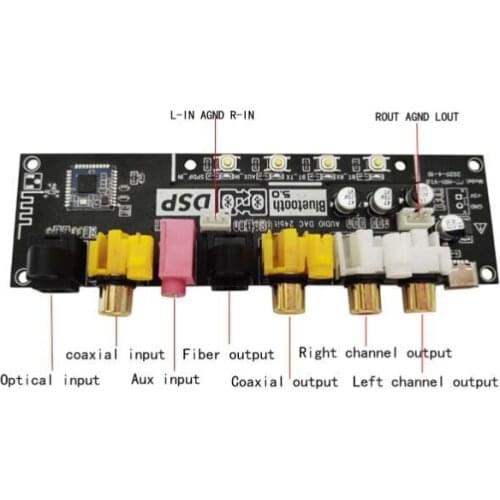 2 in 1 Receiver Transmitter Bluetooth 5.0 Wireless Adapter Digital Coaxial Optical 3.5MM Stereo Audio 24BIT 192K DAC Board