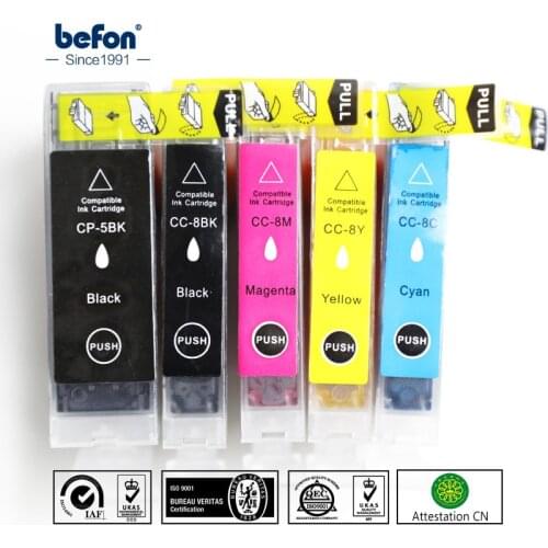 Befon Compatible Cartridge for Replacement for Canon PGI5 CLI8 PGI-5 CLI-8 PIXMA IP 4200 4300 4500 5200 5300 6600 6700D Printer