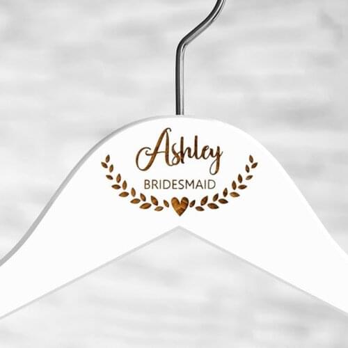Personalized wooden wedding hangers,Custom name and date,Suitable for bridesmaid gifts,custom hangers for bride and bride