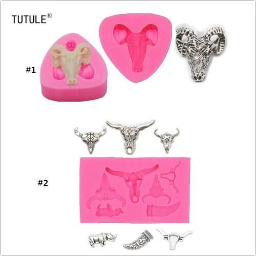 Gadgets - sheep head Mold - Cow Bull Mold -Polymer Clay Resin Fondant-Polymer Fondant, Chocolate, Sugar Art,Bull head Mold