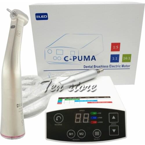 Good quality 1 Set COXO Dental White LED Brushless Mini Electric Micro Motor System C-PUMA + 1:5 RED increasing