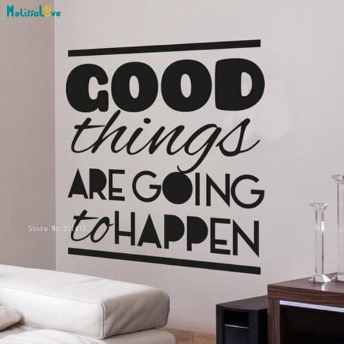 Good Things Are Going To Happen Wall Sticker Quote Office Decor Vinyl Hard Work Always Pays Off Art Decals Murals YT3194