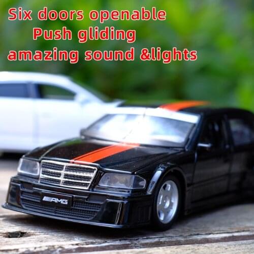 Toy Car 1:32 Scale C-class Sports car Metal Alloy Diecast Car Model Miniature Model With Sound Light Model For Children Car