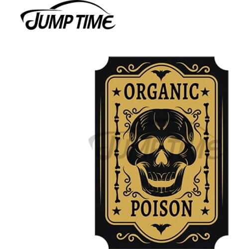 JumpTime 13 x 3.4cm For Organic poison Halloween RV Surfboard Waterproof Car Stickers Trunk Personality Refrigerator VAN Decal