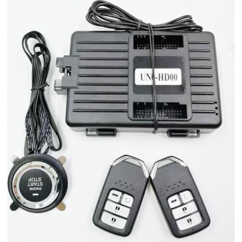 For Honda CRV Add Push button start stop Car Alarm Phone App Remote Control Car System Central Locking System No Wire Cut
