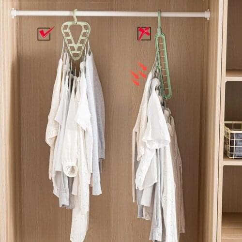Multi-function Magic Clothes Hanger Space Saving Closet Organizer 9-Hole Drying Racks Wardrobe Scarf Storage Home Supplies
