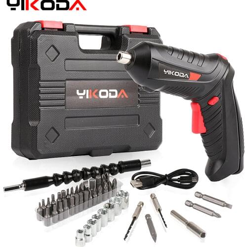 YIKODA 3.6V Mini Electric Screwdriver Set Usb Rechargeable Lithium Battery Cordless Drill DIY Multifunctional Household Tools