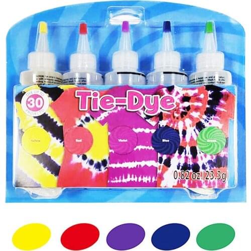 Non-toxic Tie Tye Dye Set Tinte Ropa Fabric Dye Clothing Graffiti Tattoo Bottle Kids Art Pigment Permanent Paint Colors Ornament