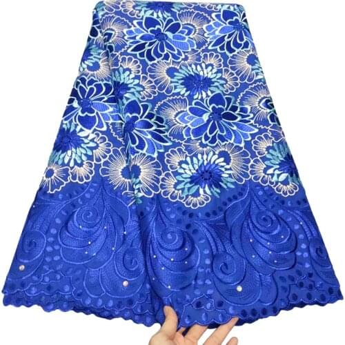 Party Q NEW African Net Lace Fabric 100% Cotton Punch Embroidery 2021 High Quality French Net Lace Fabric For Dress 5Yards