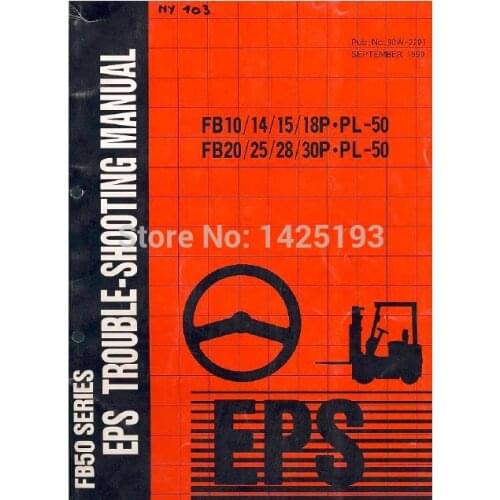 Nyk - Nichiyu Forklift Service manuals Trouble shooting Manual Circuit diagram 2013
