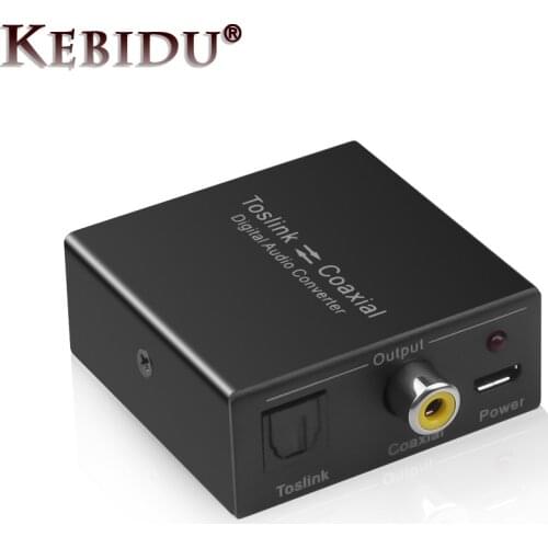 Kebidu Optical SPDIF Toslink to Coaxial and Coaxial to Optical SPDIF Toslink Bi-derectional Swither Digital Audio Converter