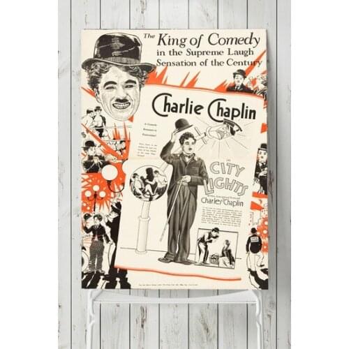 Postermanya Charlie Chaplin City Lights Movie Poster Poster 40x60 cm wall graphics gráficos de parede настенная графика
