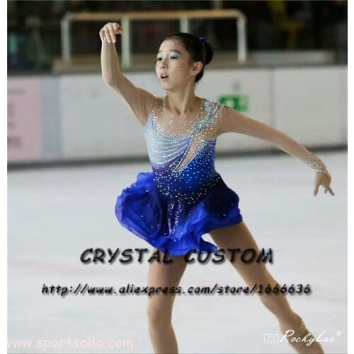 Custom Girls Figure Skating Dresses Graceful New Brand Ice Skating Dresses For Competition DR4371