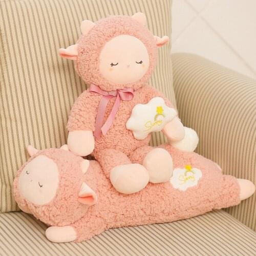 35-80cm Lovely Sheep Plush Toys Kawaii Stuffed Soft Animal Lamb Dolls Pillow for Children Girls Birthday Valentines Gifts