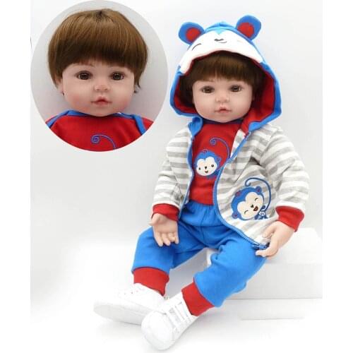 Hot Style 56cm about 22 '' Inch Silicone Limbs and Cloth Body Baby Reborn Dolls Best Children Early Education Gift and Playmates