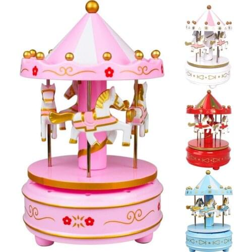 Romantic Merry-Go-Round Carousels Music Box Birthday Present Ornament Decor декор для дома