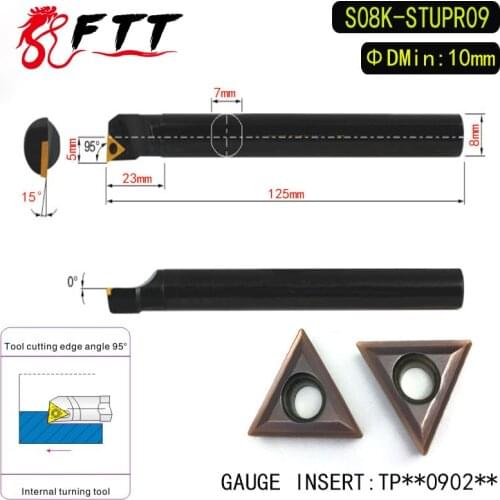 S08K-STUPR09 95 Degrees Internal Turning Tool Holder For TPGH090204 Insert Internal Boring Bar Lathe Machine