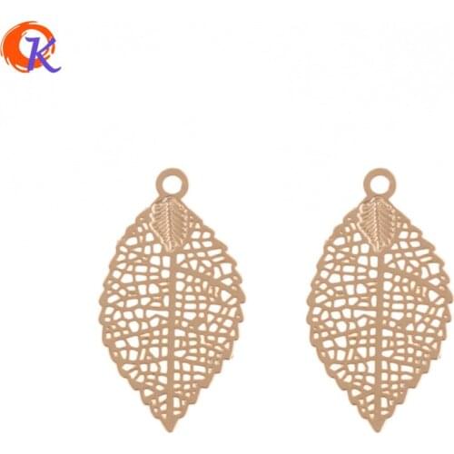 Cordial Design 100Pcs 10*18MM Jewelry Accessories/Charms/Genuine Gold Plating/Leaf Shape/DIY Parts/Hand Made/Earrings Findings