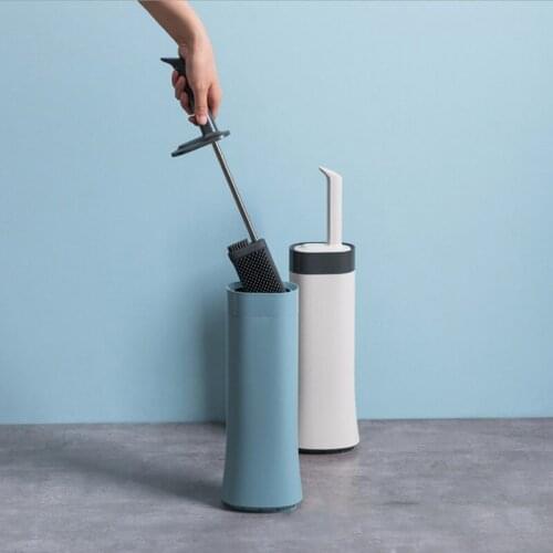 Toilet toilet brush long handle toilet brush no dead corner bathroom cleaning brush household with base set toilet brush