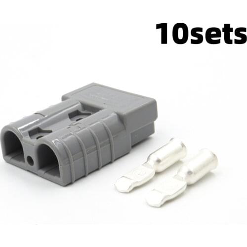 600V 50A Grey color SH50 Plug Connector Double Pole 6awg 8awg copper Contacts T handle Anti Dust Cover solar quickly connect
