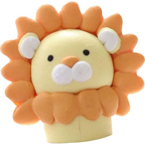 Cute Resin Lion Figurines Statue f/ Kids Cake Shop Desktop Ornaments Collectable