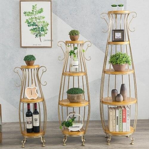 Nordic Solid Wood Hallway Porch Floor-standing Flower Rack Balcony Multi-layer Plant Pot Stand Living Room Hotel Storage Shelf