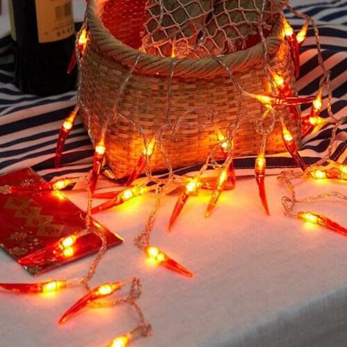Chili LED String Lights Creative Led Light for Bedroom Garland Curtain Fashion New Year Holiday Decoration Party Guirnalda Luces
