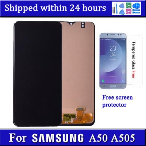 LCD For Samsung GALAXY A50 Screen A505 A505F A505FN A505GN A505FM LCD Replacement with Touch Screen Digitizer Assembly