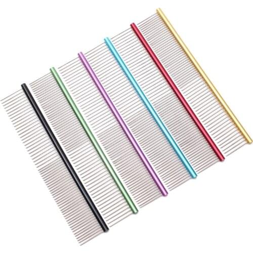 Cat Grooming Combs 6 Color Stainless Steel Teeth to Remove Tangles and Knots N0PA