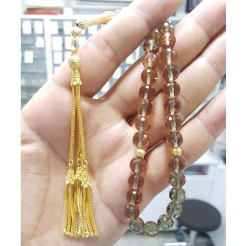 Zultanite Rosary with 925 Sterling Silver Tassel Natural Stone Beads Middle East Prayer Islamic Muslim Tasbih Made in Turkey