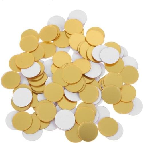 100pcs 2cm 3D DIY Mirror Wall Sticker Round Shape Double Color Stickers Decal Living Room Home Decor Creative Wall Decoration
