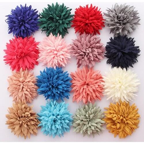200PCS 7CM 2.75" Fashion High Quality Satin Fabric Flowers For Headbands Hair Flower For Hair Accessories Boutique