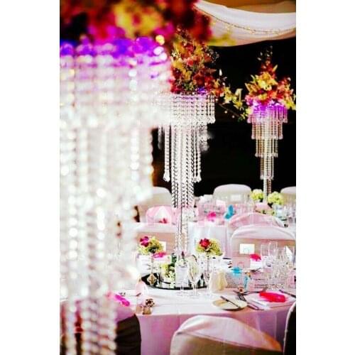 5 tiers Crystal Table Centerpiece acrylic Flower Stand aisle road leads Wedding Decoration 10 pcs/lot