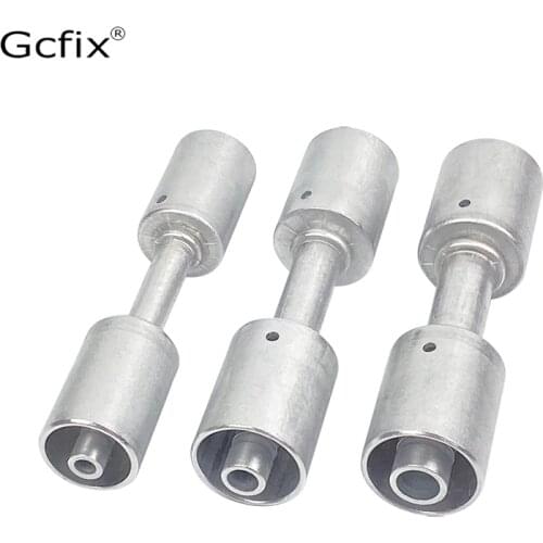 #6 #8 #10 AC Aluminum Fitting Straight Aluminum Beadlock Splice Fitting for A/C Standard Barrier Hose 3/8 1/2 5/8