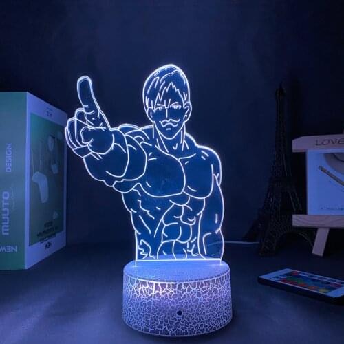 Acrylic Led Night Anime Light The Seven Deadly Sins Manga Escanor Led Night Light for Bedroom Decor Gift Light Nightlight