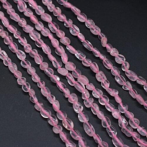 Natural Rose Quartzs Beads Irregural Round Shape Agates Stone Loose Beads for Making DIY Jewerly Necklace Bracelet Accessories