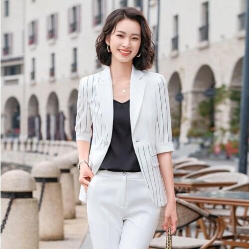 Женские брючные костюмы в полоску C xin OO er L China At AliExpress