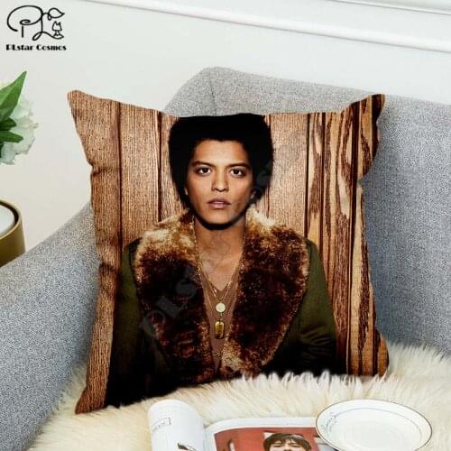 Bruno Mar character pattern 3D printed Polyester Decorative Pillowcases Throw Pillow Cover Square Zipper Pillow cases style-3