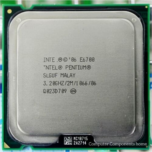 Intel pentium E6700 Socket LGA 775 CPU Processor (3.2Ghz/ 2M /1066GHz) free shipping
