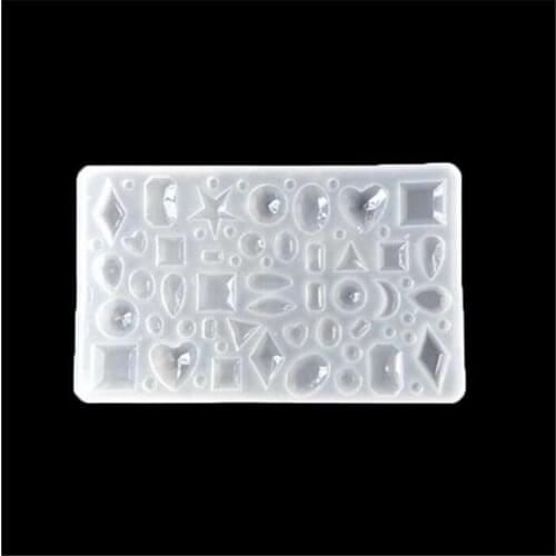DIY Crystal Drop Gel Silica Gel Mould Loving Geometry Drop Moon Semi-circle Five-star Pendant Mould Mirror Q064
