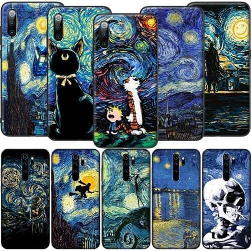 GX233 Starry Night Soft Silicone Case for Redmi Note 4X 5 5A Prime 6 6A 7 7A 8 8A 8T 9 9A 9C 9S Pro Lite