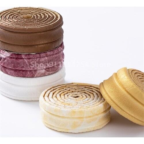 Wall Trim Line Skirting Border 3D Pattern Sticker Decoration Self Adhesive Durable Waterproof Strip Wall Stickers Kitchen Floor