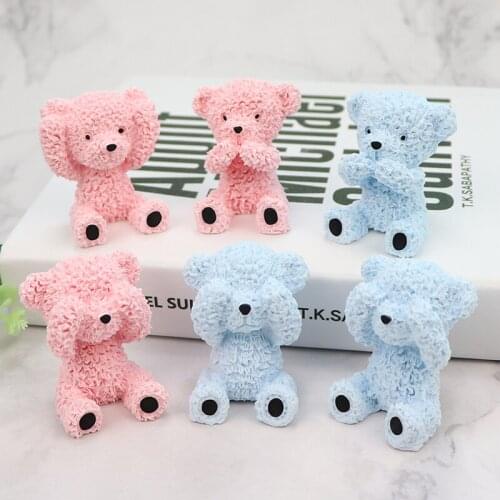 Cute Bear Shape Silicone Material Handmade Dessert Shape Candle Mold DIY Aromatherapy Soap Chocolate Cake Mould Home Decoration