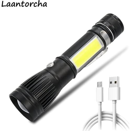 Powerful flashlight Waterproof USB Rechargeable led flashlight Portable Ultra Bright Torch Outdoor Camping Hunting Flashlight