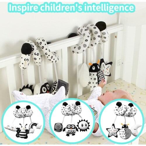 Soft Plush Baby Rattles with Bell Newborn Stroller Car Handbell Moblie Rattle Toys On The Crib Interactive Squeaker Hanging Doll