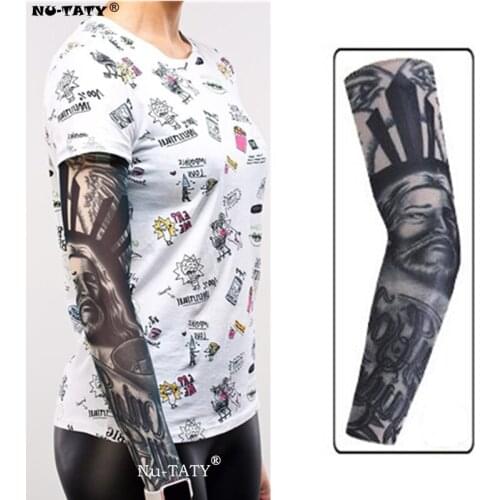 Nu-TATY Elder Man&woman style Tattoo Sleeve Stockings Body Art Leggings Cool Boys Girls Party Wearings