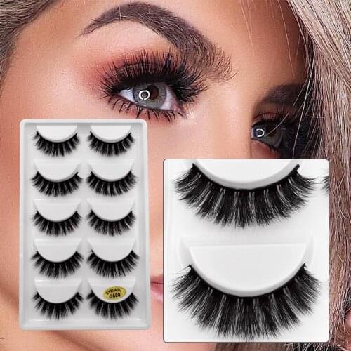 5Pairs false eyelash makeup mink eyelashes soft fluffy dramatic 3d mink lashes eyelash extension mink cilios make up maquillaje