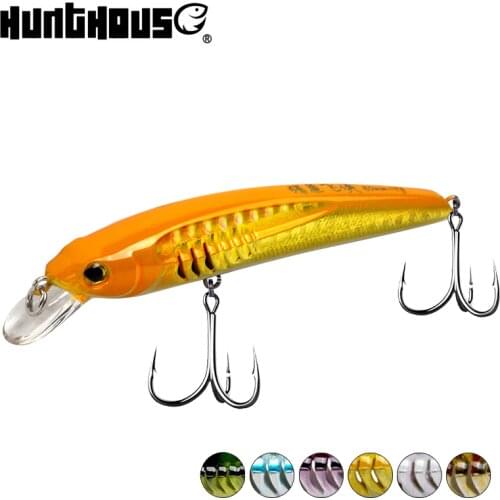 Hunthouse fishing minnow floating hard lure 80mm/7g jerkbait wobbler mustad hook Japan saltwater surface bait for pike bass