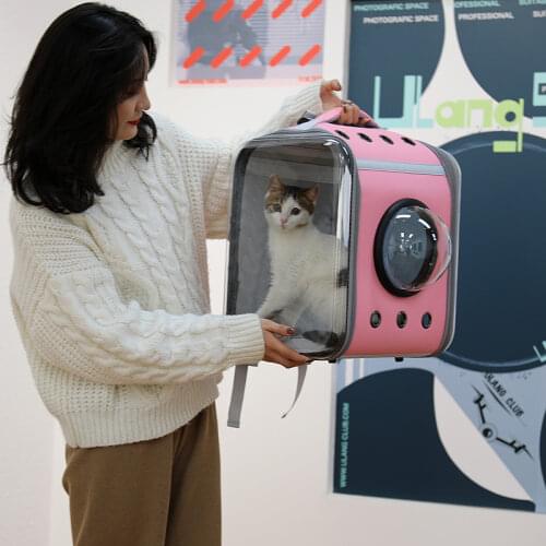 Moorpet Cat Bag To Go Out, Portable Cat Backpack, Dog Bag, Large Capacity, Two Cat Box, Space Capsule, Good Quality, Many Colors