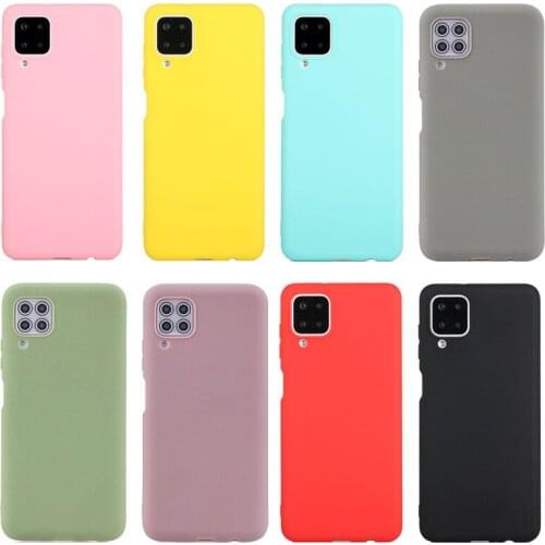 For Samsung Galaxy A12 Case Silicone Case For Funda Samsung A 12 A125 SM-A125F A12Case Cute Candy Color Back Cover Etui